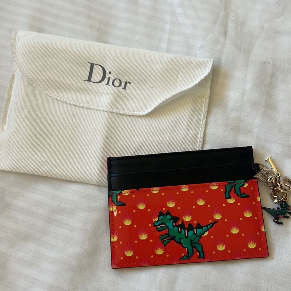 New Dior Card Holder – Dino Print